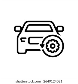 Vector line icon for auto spare