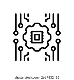 Vector line icon for automated