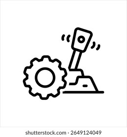 Vector line icon for automotive gear