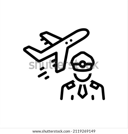 Vector line icon for aviation