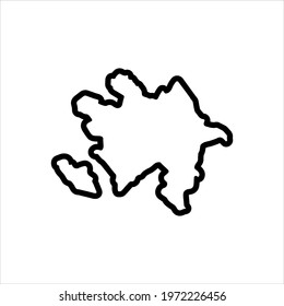 Vector line icon for azerbaijan