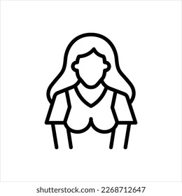 Vector line icon for babes