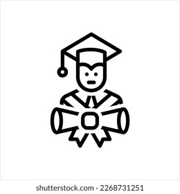 Icono de línea de vector para soltero