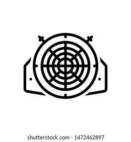 Vector line icon for back up alarms 