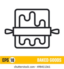 Vector line icon baked goods
