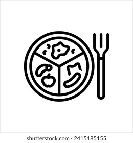 Vector line icon for balanced diet