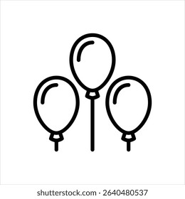 Vector line icon for balloons