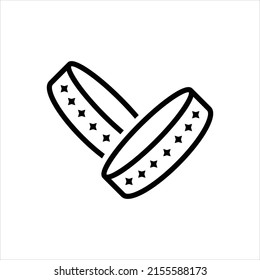 Vector line icon for bands