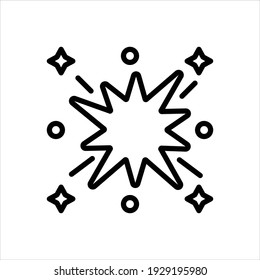 Vector line icon for bang