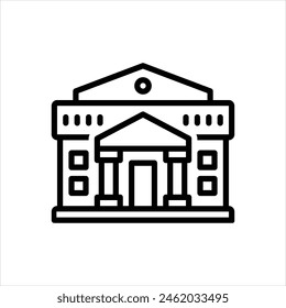 Icono de línea de Vector para banco
