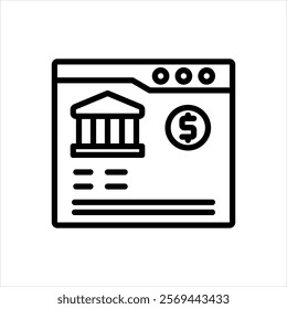 Vector line icon for  bank reconciliation