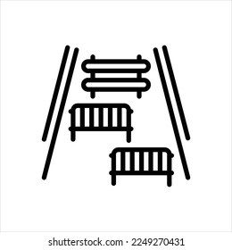 Vector line icon for barriers