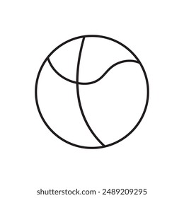 Vector line icon for basketball