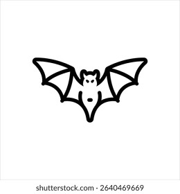 Vector line icon for bat
