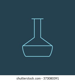 Vector Line Icon Of Beaker or Laboratory Glass. Eps-10.