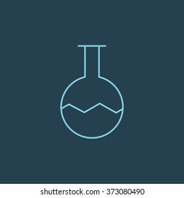Vector Line Icon Of Beaker or Laboratory Glass. Eps-10.