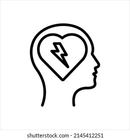 Vector line icon for behaviour