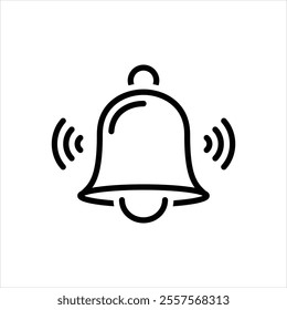 Vector line icon for bell