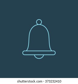 Vector Line Icon Of Bell. Eps-10.