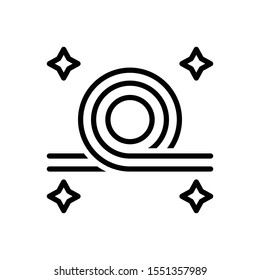 Vector line icon for bend