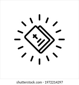 Vector line icon for biblical