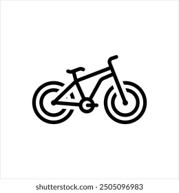 Vector line icon for bicycle