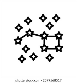 Vector line icon for big dipper