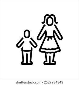 Vector line icon for big sister