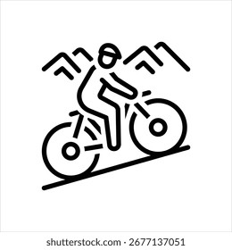 Icono de línea de Vector para ciclismo