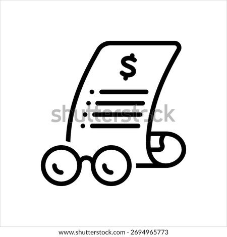 Vector line icon for bill genius