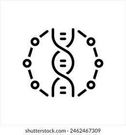 Icono de línea de Vector para biología