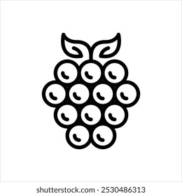 Vector line icon for blackberry