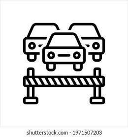 Vector line icon for block