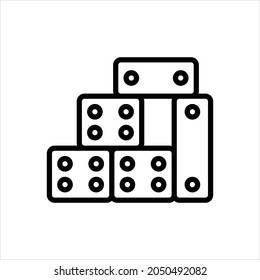 Vector line icon for blocks