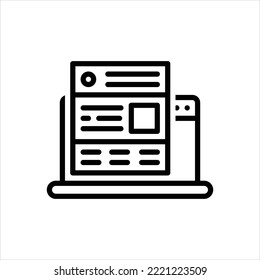 Icono de línea del vector para el blog