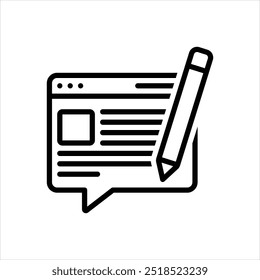 Icono de línea de Vector para blog