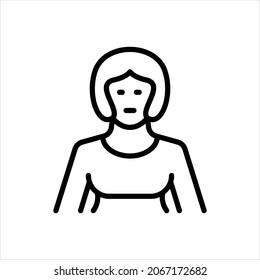 Icono de línea de vector para bob