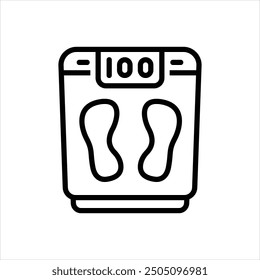 Icono de línea de Vector para escala corporal