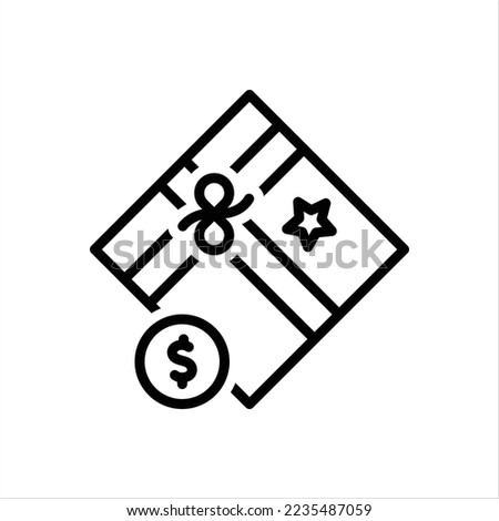 Vector line icon for bonus