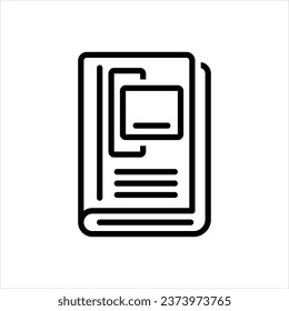 Vector line icon for book