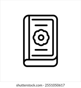 Icono de línea de Vector para libro
