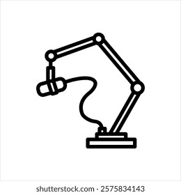 Vector line icon for boom arm