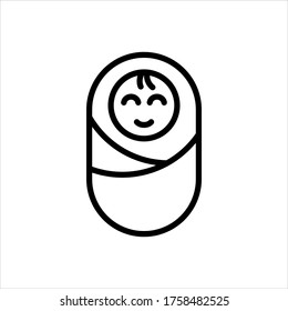 Vector Line Icon Born Stock Vector (Royalty Free) 1758482525 | Shutterstock