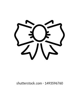 Vector line icon for bow