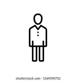 Vector line icon for boy