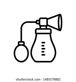 Vector line icon for breast pump