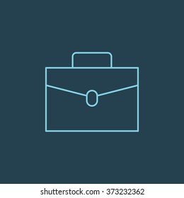 Vector Line Icon Of Briefcase. Eps-10.
