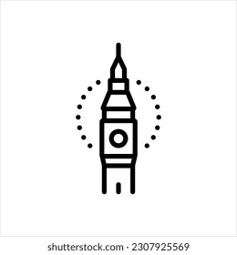 Vector line icon for british