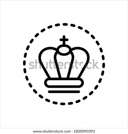 Vector line icon for british