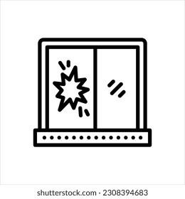 Vector line icon for broken